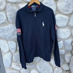 Polo Ralph Lauren Mens Navy Blue Team USA 2014 Olympics Full Zip Jacket
